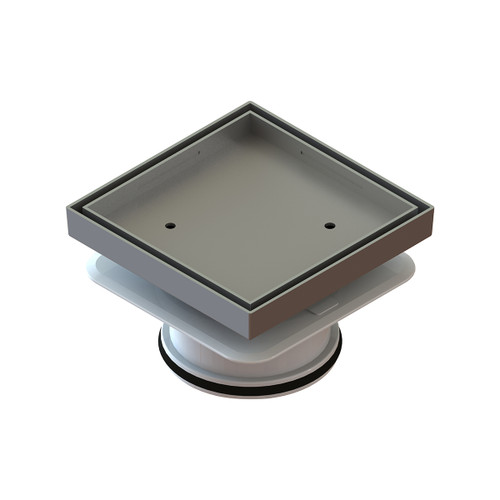 Grate Floor Bermuda 150mm Square dlx (100mm Pipe) Chrome [139678]