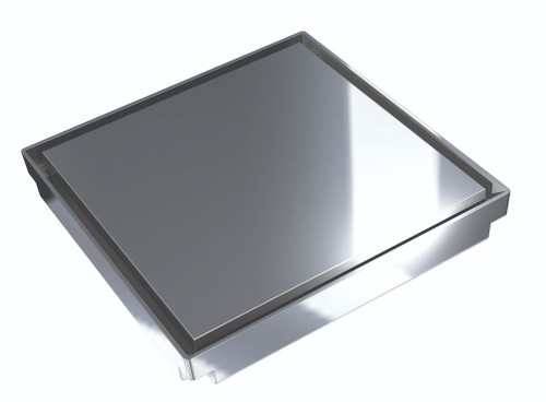 Bermuda Deluxe Square Reflections 150mm Floor Waste 100mm Outlet Chrome [139679]