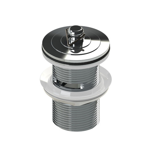 Plug and Waste 32mm x 70mm Brass with Deluxe Plug With Overflow Chrome [139689]