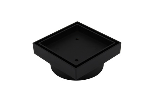Bermuda Square Tile Insert Floor Grate Waste Outlet 80mm Matt Black [166164]