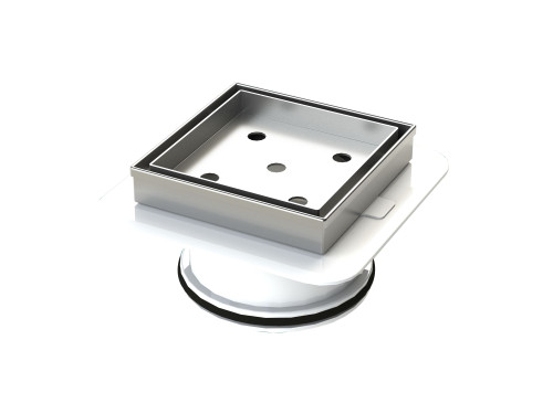 Tile Insert Floor Waste w/Megaflex Flange 100mm Outlet 316 Stainless Steel [190277]