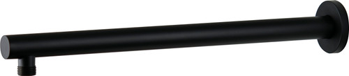 Matcha Straight Shower Arm 380mm Round Matte Black [250010]