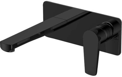 Argan Wall Basin Mixer with Plate 5Star Matte Black [250075]