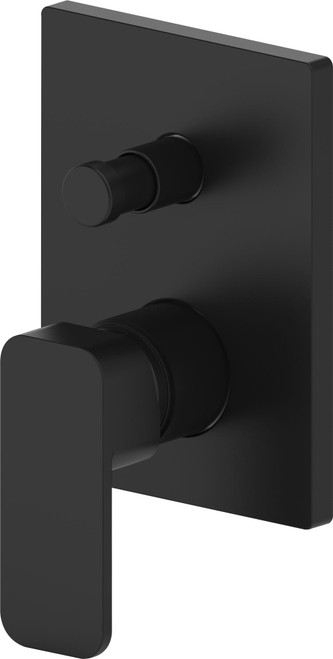 Lily Bath & Shower Diverter Mixer Matte Black [250085]
