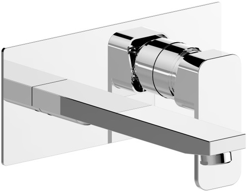 Lily Wall Basin Mixer with Plate 5Star Chrome [250086]