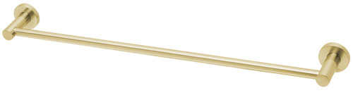 Radii Towel Rail Single 600mm Round Plate Brushed Gold [153574]