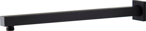 Chai Straight Shower Arm 380mm Square Matte Black [250204]