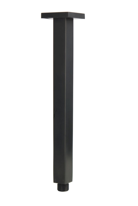 Chai Ceiling/Dropper Arm 300mm Square Matte Black [250208]