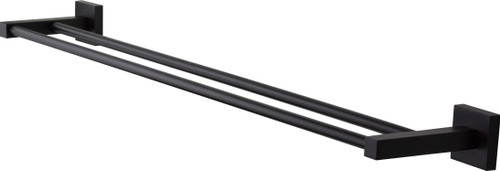 Mint Towel Rail Double 750mm Matte Black [250275]