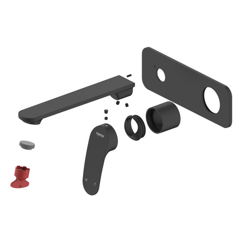 Winton Wall Mixer Set 200mm Spout (Trim Kit Only) Black LF [285006]