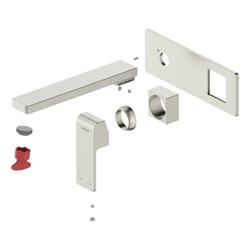 Edge II Wall Mixer Set 200mm Spout (Trim Kit Only) Brushed Nickel LF [285891]