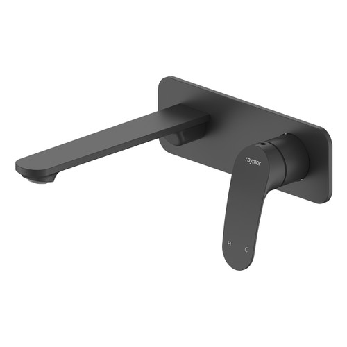 Winton Wall Mixer Set with 200mm Spout Black LF [296681]