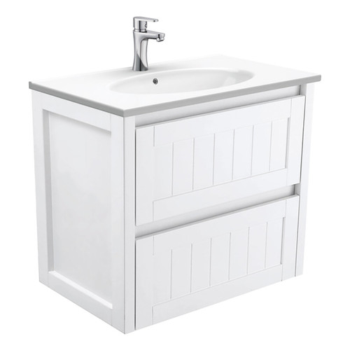Rotondo Hampton Wall-Hung Vanity 2 Drawer 750mm 1 Tap Hole [165420]