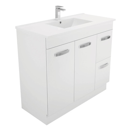 Dolce Unicab 1000mm Vanity On Kickboard Right Drawers Solid/Handle 1 Tap Hole [165271]