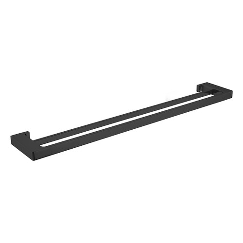 Edge II Double Towel Rail 785mm Black [156589]