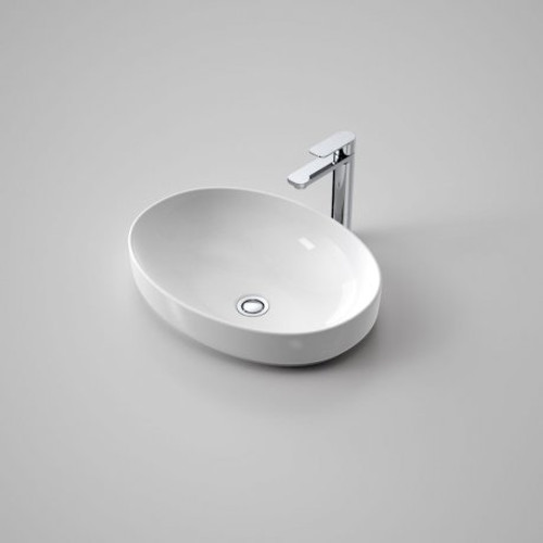 Tribute Sculptural Inset Oval Basin L/Overflow 515mm White NTH [156786]