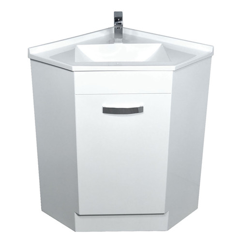 Corner Vanity 600mm x 600mm White 1 Tap Hole [168790]