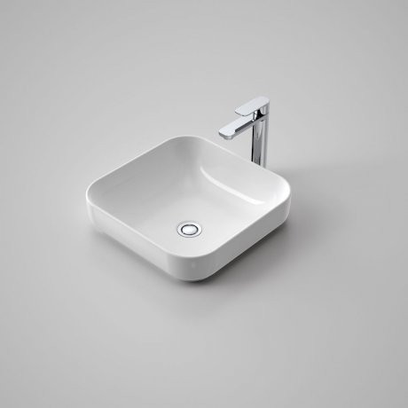 Tribute Inset Basin Square 400mm No Overflow White 0 Tap Holes [156785]