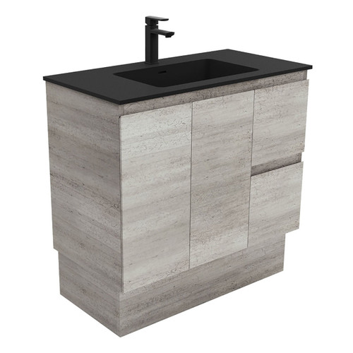 Montana Edge Industrial 900 Vanity On Kickboard 1 Tap Hole Left Side Drawers [169388]
