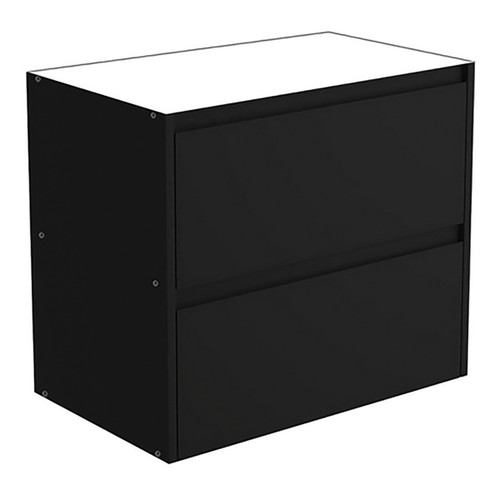 Amato 750 Satin Black Base Cabinet Wall-Hung 2 Drawer [191631]