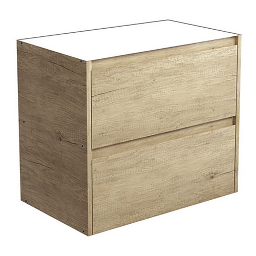 Amato 750 Scandi Oak Base Cabinet Wall-Hung 2 Drawer [191633]