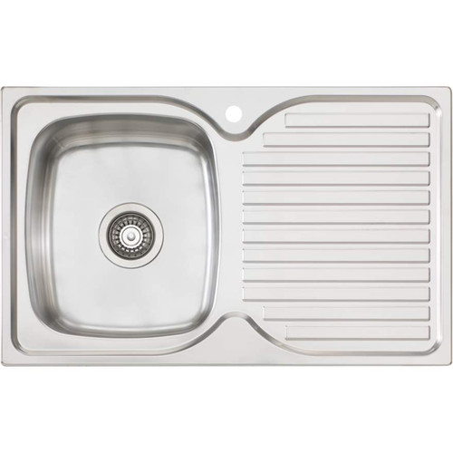 Endeavour Single Bowl Topmount Sink with Drainer Left Bowl 1 Tap Hole [157347]