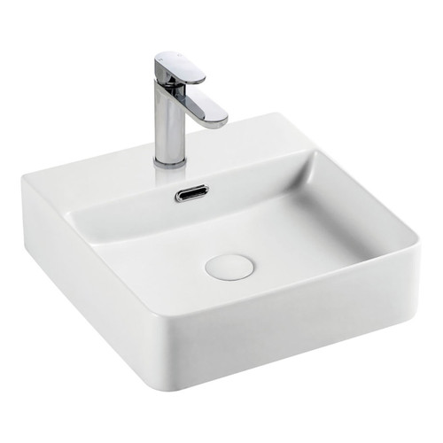 Petra Mini Above Counter Basin 420mm x 420mm x 120mm White 1 Tap Hole [158213]