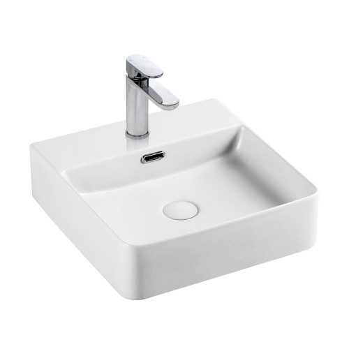 Petra Mini Above Counter Basin 420mm x 420mm x 120mm White 1 Tap Hole [158213]