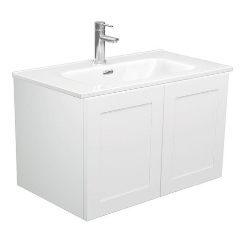 Joli Ceramic 750 Mila Shaker Wall-Hung Cab No Handles Left Drawers 1 Tap Hole [288765]