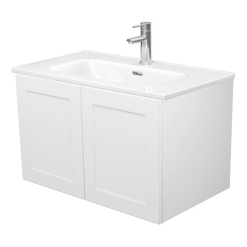 Joli Ceramic 750 Mila Shaker Wall-Hung Cab No Handles Right Drawers 1 Tap Hole [288764]