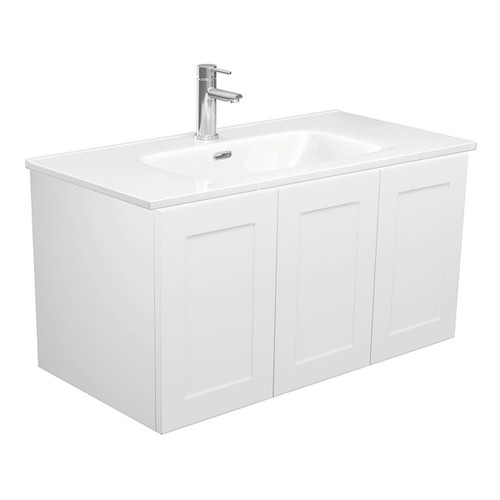 Joli Ceramic 900 Mila Shaker Wall-Hung Cab No Handles Left Drawers 1 Tap Hole [288766]