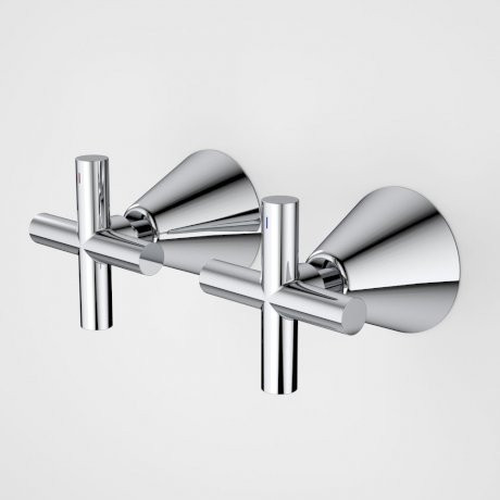 Classic Cross Wall Top Assembly Chrome (Pair) Lead Free [299957]