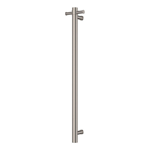 Isabella Vertical Heated Towel Rail 100 x 900mm Brushed Nickel [299976]