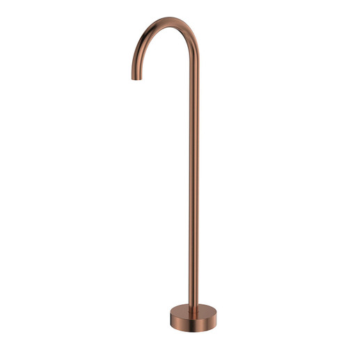 Kaya Gooseneck Floor-Mounted Bath Outlet Brushed Copper [299964]