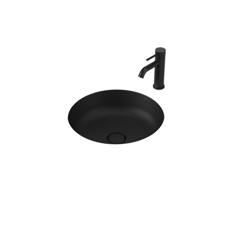 Liano II 440mm Round Under/Over Counter Basin Matte Black [284912]