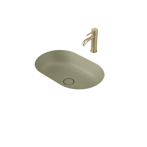 Liano II 580mm Pill Under/Over Counter Basin Matte Green (Special Order) [284933]