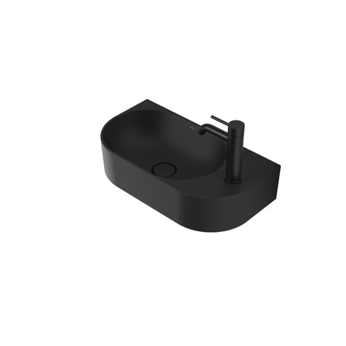 Liano II Hand Wall Basin 1 Tap Hole Matte Black [284907]
