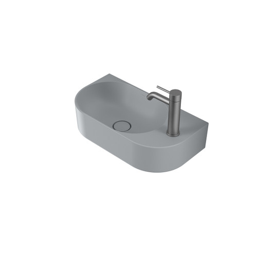 Liano II Hand Wall Basin 1 Tap Hole Matte Grey (Special Order) [284945]
