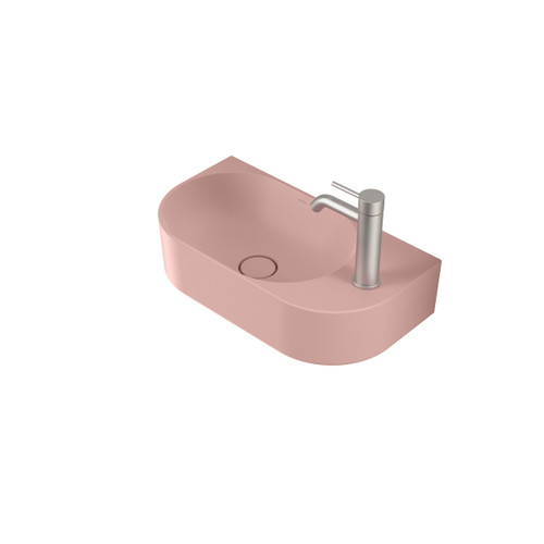 Liano II Hand Wall Basin 1 Tap Hole Matte Pink (Special Order) [284934]