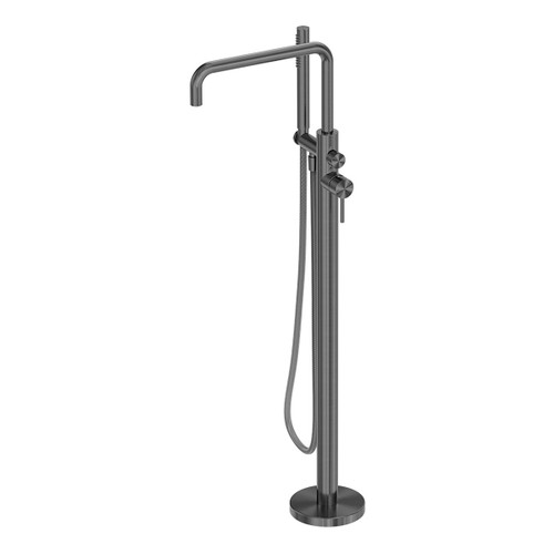 Zen SS316L Freestanding Bath Mixer with Outdoor Shower Hose Graphite [300276]