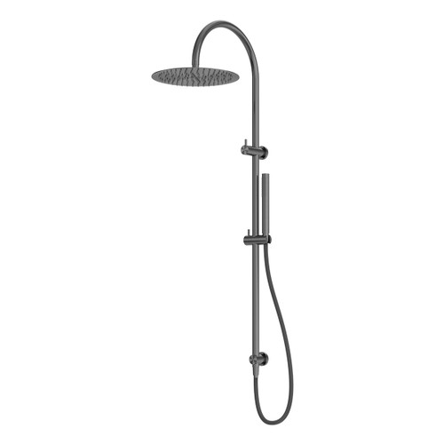 Zen SS316L Twin Shower with Outdoor Shower Hose Graphite [300158]