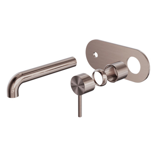 Zen SS316L Wall Basin/Bath Mixer 185mm Spout (Trim Kit Only) Brushed Bronze [300212]