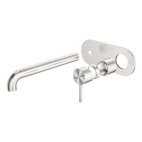 Zen SS316L Wall Basin/Bath Mixer 230mm Spout (Trim Kit Only) Brushed Nickel [300199]