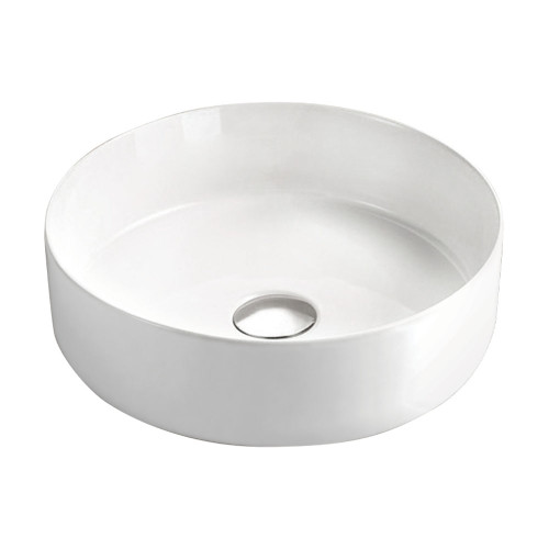 Reba Above Counter Round Basin 360mm x 120mm x 360mm Gloss White [158251]