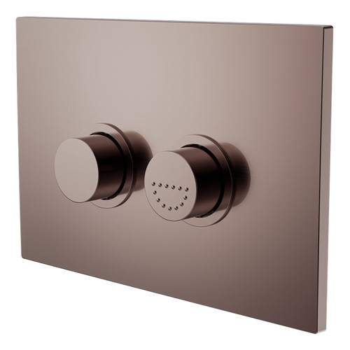 Mecca Care Raised Disabled Care Pneumatic Flush Buttons Plate Brushed Bronze [300179]