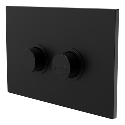 Mecca Care Raised Disabled Care Pneumatic Flush Buttons Plate Matte Black [300151]