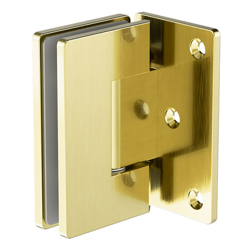 90 Degree Glass to Wall Shower Hinge 10mm Glass Brushed Gold [300148]