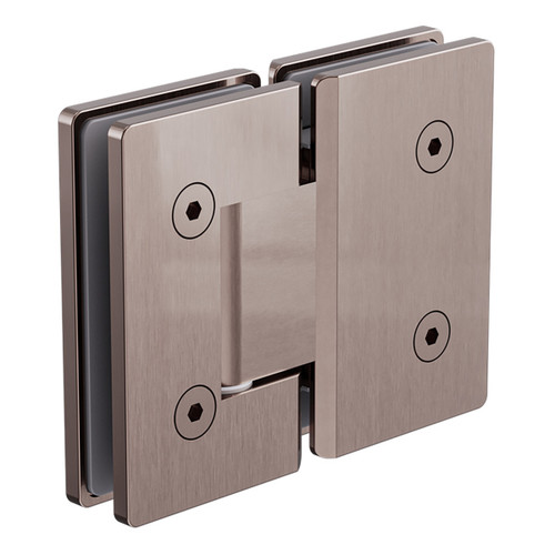 180 Degree Glass to Glass Shower Hinge 10mm Glass Brushed Bronze [300168]