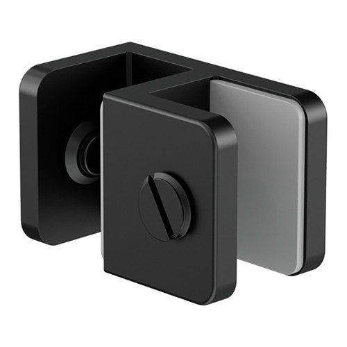 Over-Panel Glass to Glass Fitting 10mm Glass Matte Black [300142]