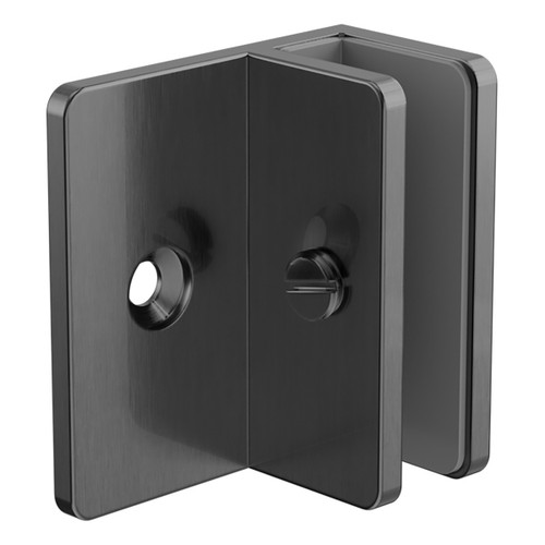 Shower F Bracket 10mm Glass Gun Metal [300143]